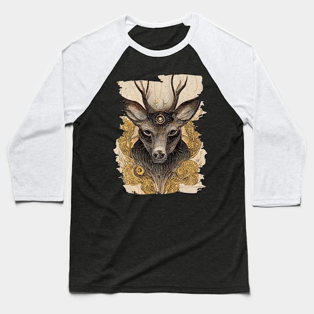 Animals from the forest_deer Baseball T-Shirt by Art_Inspired_Simulation